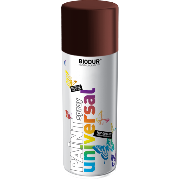 Universali aerozolinė emalė BIODUR, tamsiai vyšninė RAL3005, 400 ml