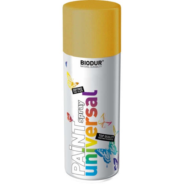 Universali aerozolinė emalė BIODUR, 24 karatų auksas, 400 ml
