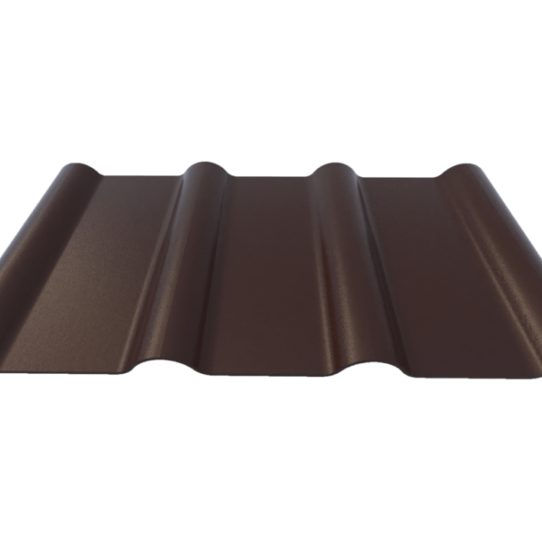 Profiliuotas fibrocementinis lakštas FIBRODAH MODERN, 625x1166x6,2mm, rudas